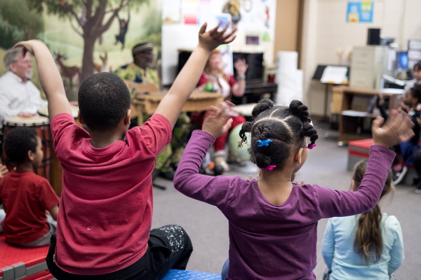 Students enjoy a Class Notes classroom concert. ©2019 Courtney Perry